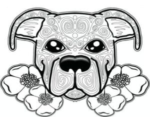 Dog coloring pages for adults
