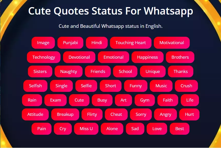 Best Cute status in English