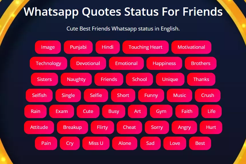 Best Friends status in English