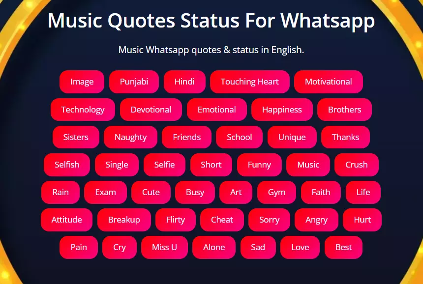 Best Music status in English
