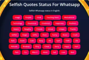 Best Selfish Status in English