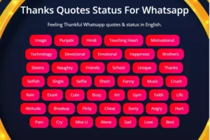 Best Thanks Status in English